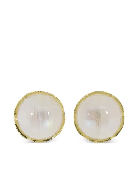 Irene Neuwirth 18k yellow gold Moonstone stud earrings