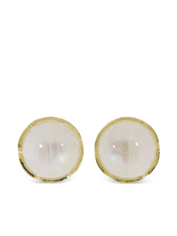 Irene Neuwirth 18k Yellow Gold Moonstone Stud Earrings