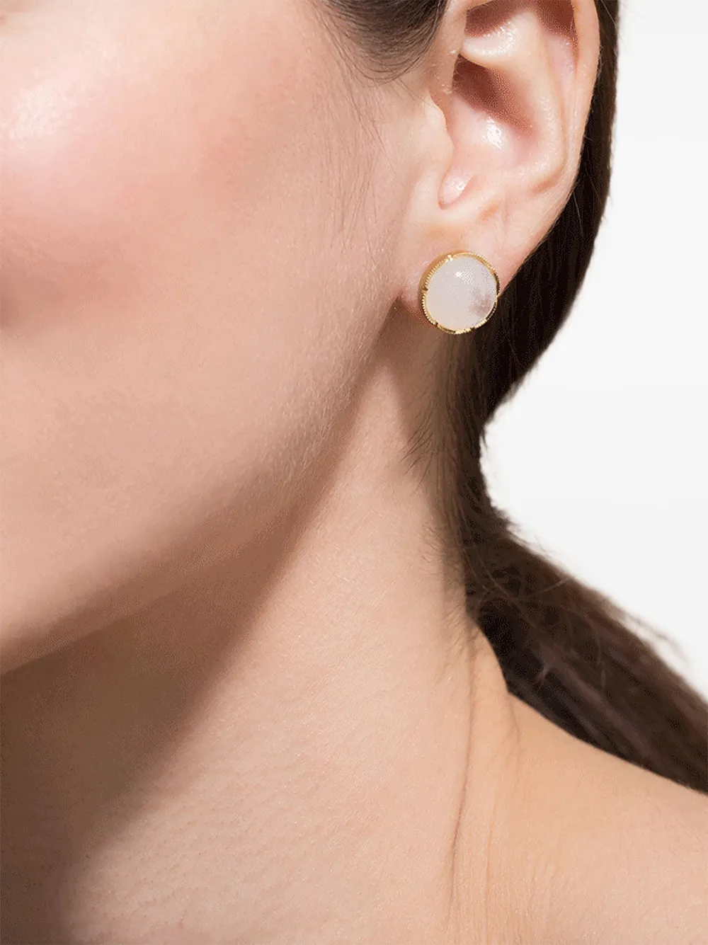 Irene Neuwirth 18k yellow gold Moonstone stud earrings | Image 2