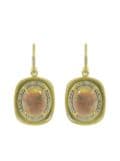 Irene Neuwirth 18kt rose gold Lightning Ridge opal and diamond earrings