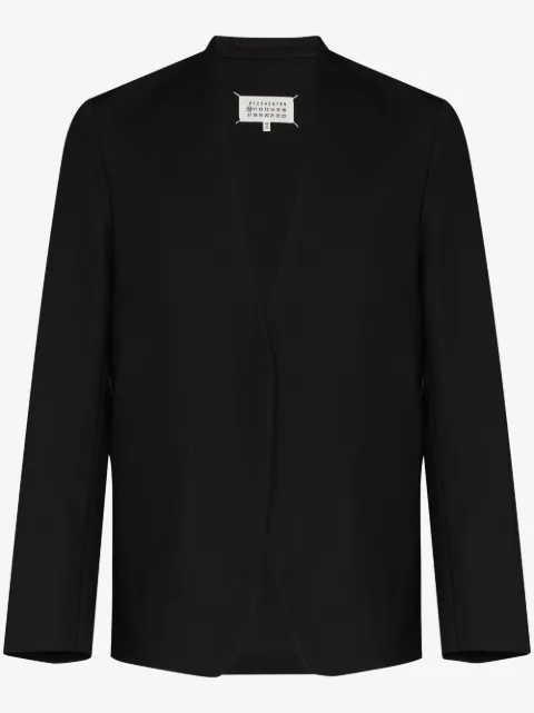 Maison Margiela collarless single-breasted blazer