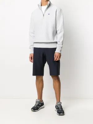 tröja med dragkedja och broderad logotyp tröja med dragkedja och broderad logotyp