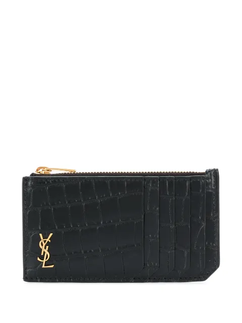 Saint Laurent Fragments crocodile-effect wallet