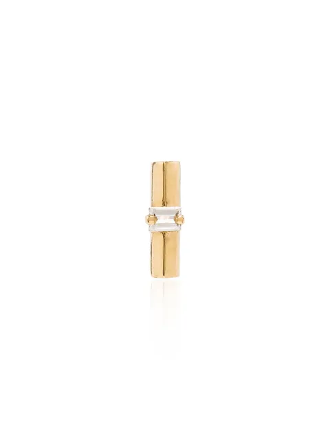 Lizzie Mandler Fine Jewelry 18K yellow gold diamond bar stud earring