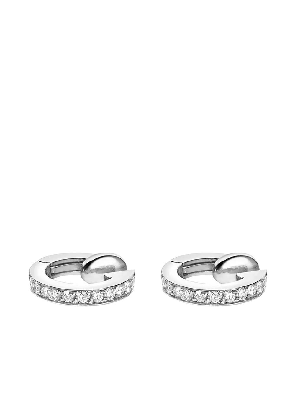 Repossi 18kt White Gold Berbere Monotype Diamond Ear Cuff In Silver