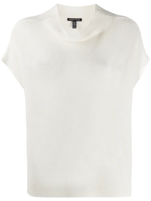 eileen fisher funnel neck