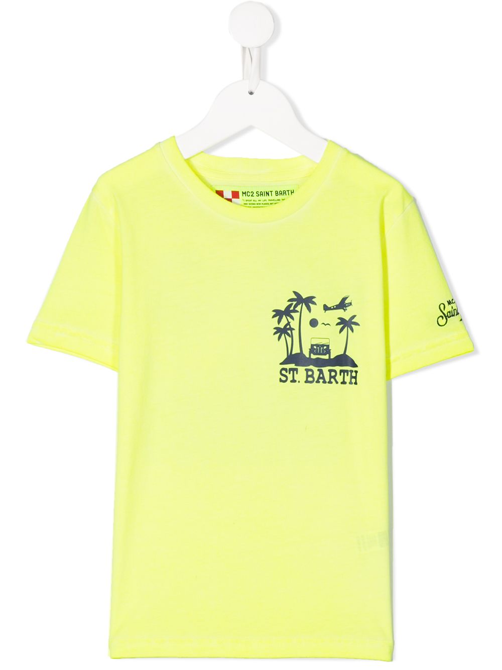 фото Mc2 saint barth kids logo print t-shirt