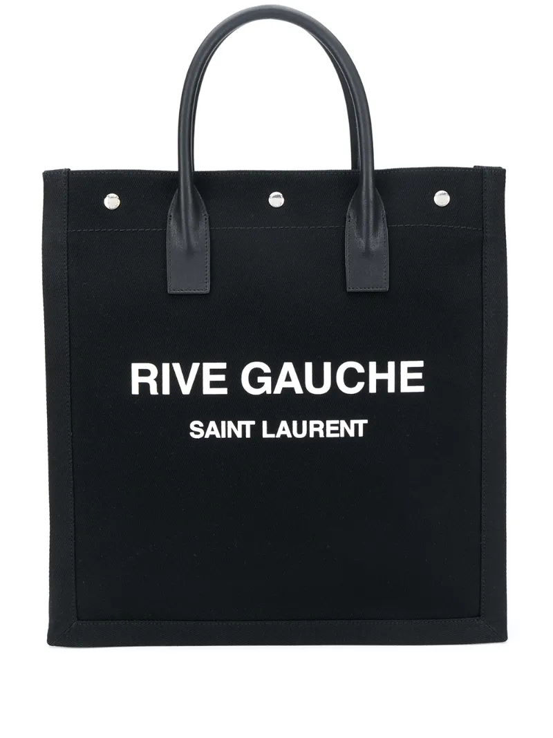 Click to view more detailed imagery on our partner's website Saint Laurent Rive Gauche Toile Diagonal Noe Bag In Black