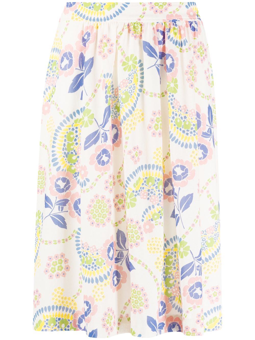 фото A.p.c. юбка с цветочным принтом и складками