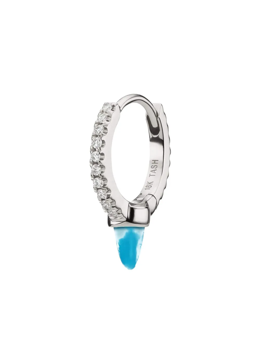 MARIA TASH 18k white gold Spike turquoise and diamond single earring | Image 2