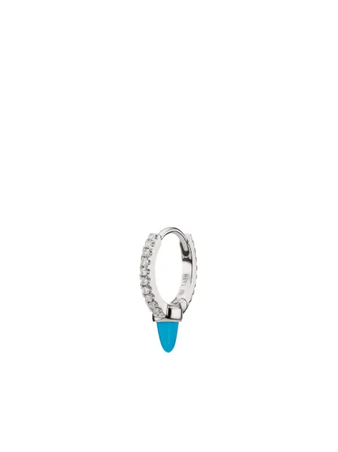 MARIA TASH 18k white gold Spike turquoise and diamond single earring