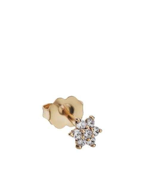MARIA TASH 5.5mm 18kt yellow gold diamond flower stud earring
