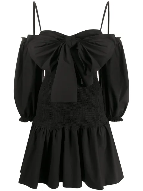 RED Valentino bow-detail poplin dress