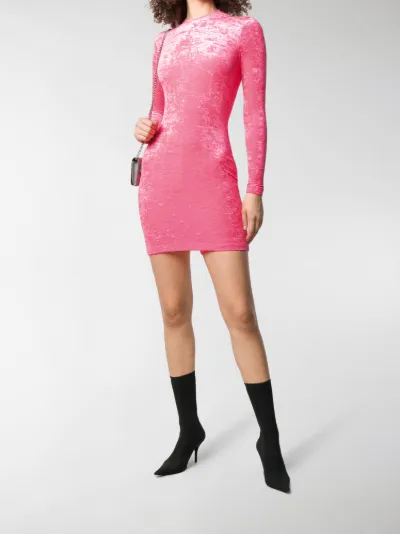 balenciaga hot pink dress