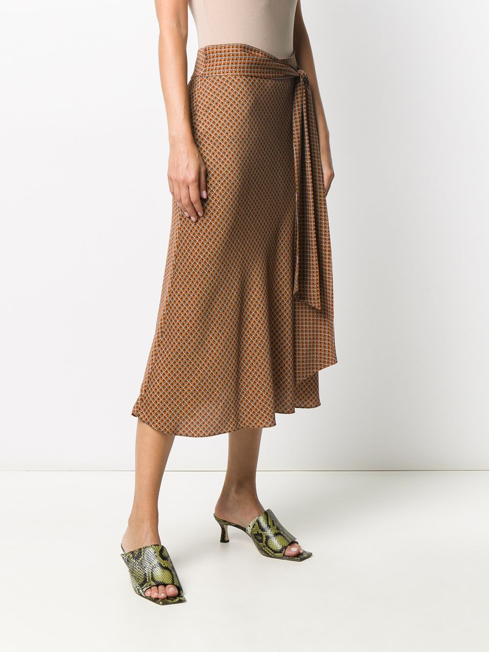 фото Dvf diane von furstenberg tie-waist skirt