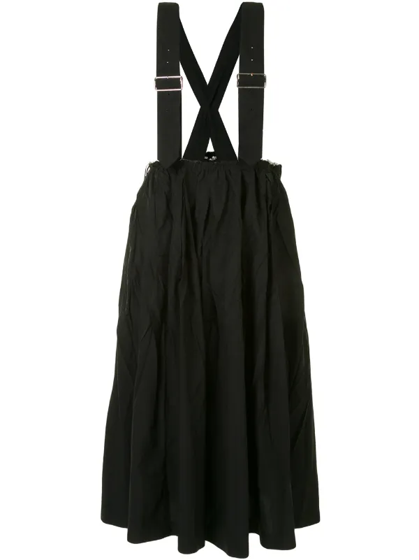 black dungaree dress