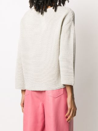 boat-neck ribbed-knit jumper展示图