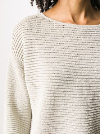 boat-neck ribbed-knit jumper展示图