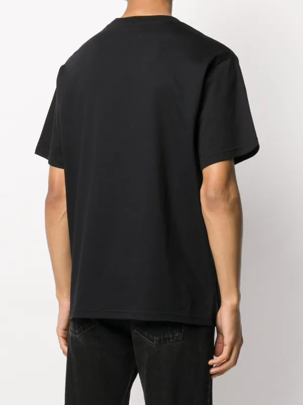 Tシャツ・カットソー IONSEOUL Back in Black Over Short Sleeve T-Shirt JE1092 424 logo-embroidered short-sleeved T-shirt | Black | FARFETCH JO