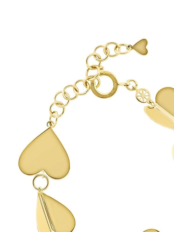 Heart Charms Gold Bracelet