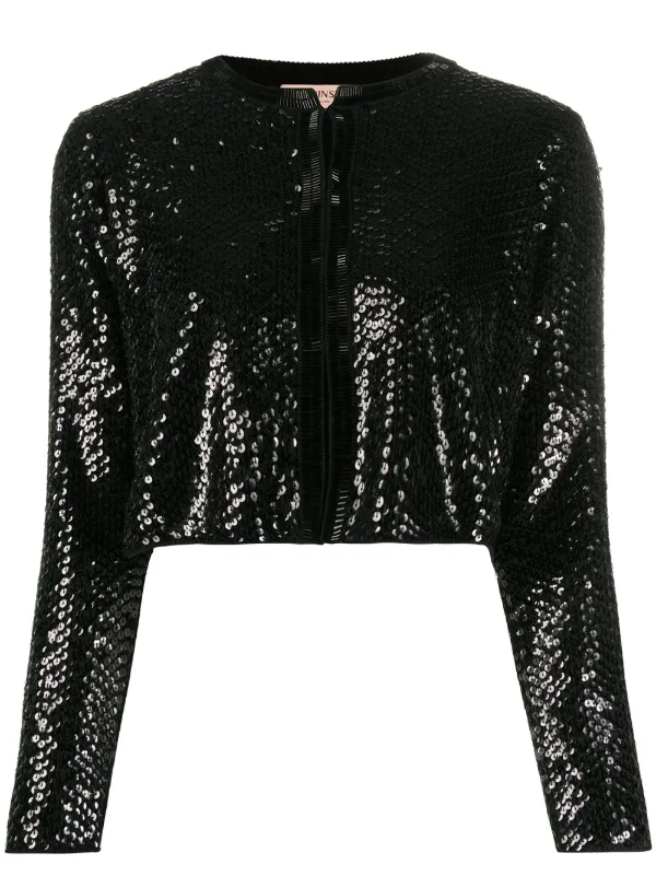 mesh cardigan black