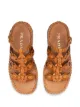 Prada Sandália flat com padronagem trançada