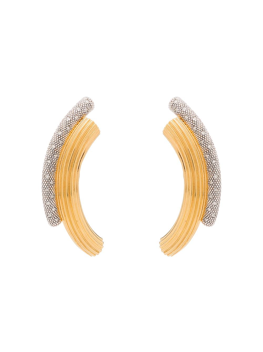 фото Panconesi gold-plated and silver tone crystal earrings