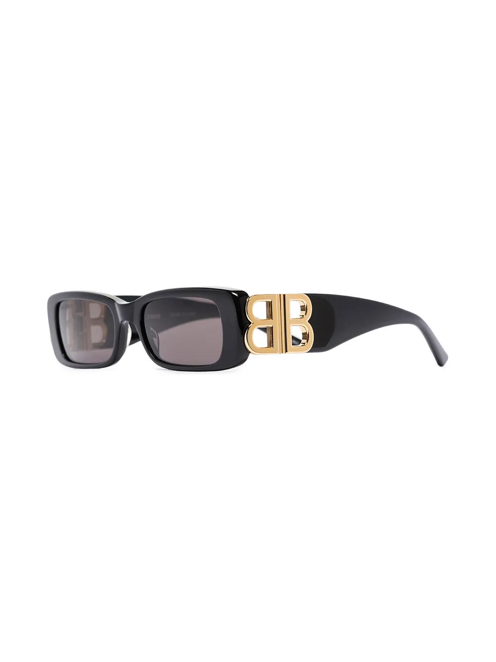 Balenciaga Eyewear logo-plaque Rectangular Sunglasses - Farfetch