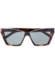 الصورة 1 من Saint Laurent Eyewear نظارة شمسية بإطار D بتأثير صدف السلحفاء