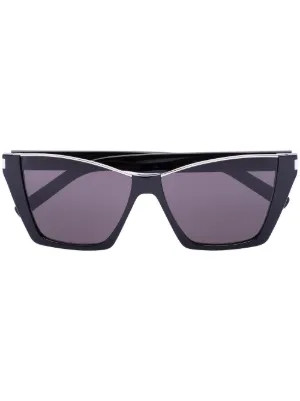 Saint Laurent Eyewear スクエアフレーム サングラス | ブラック