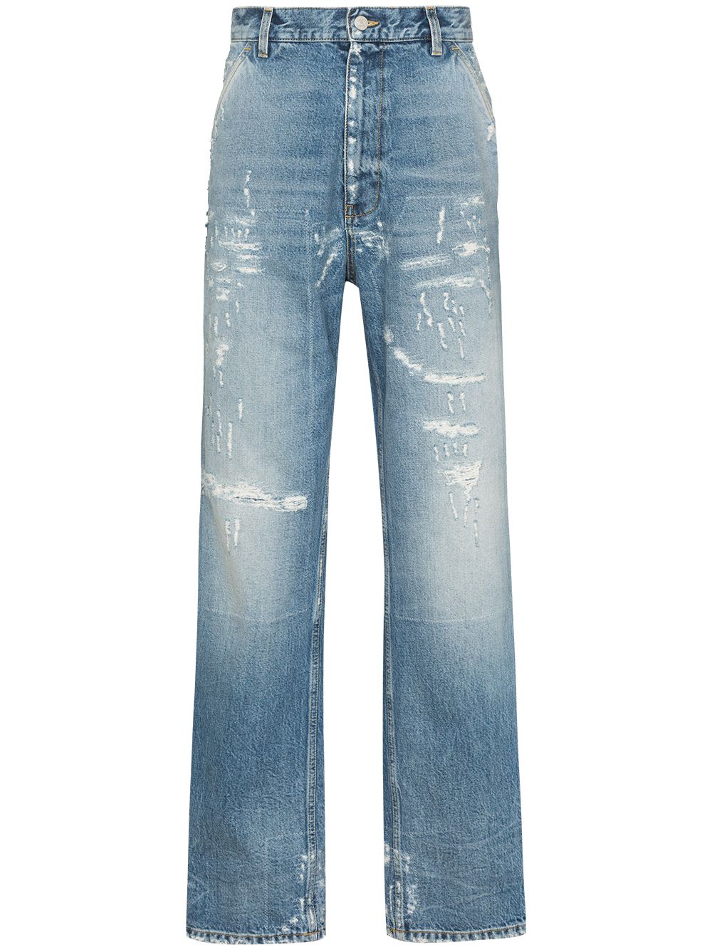 фото Gucci джинсы с эффектом потертости