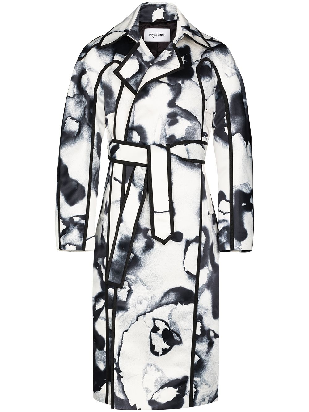 фото Pronounce burnt edge print trench coat