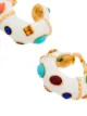 Kenneth Jay Lane gemstone hoop clip earrings