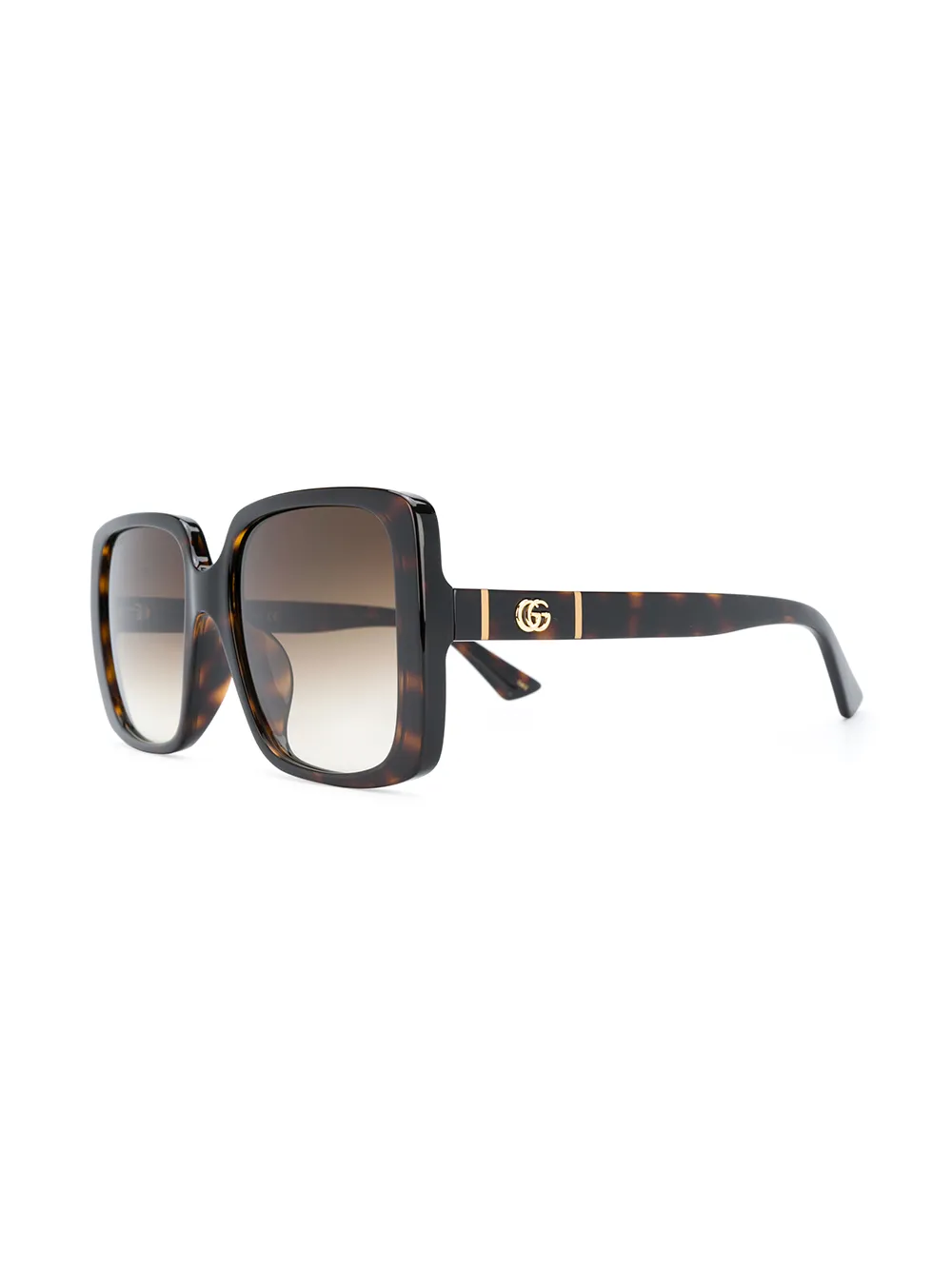Gucci Eyewear Zonnebril met vierkant montuur - Bruin