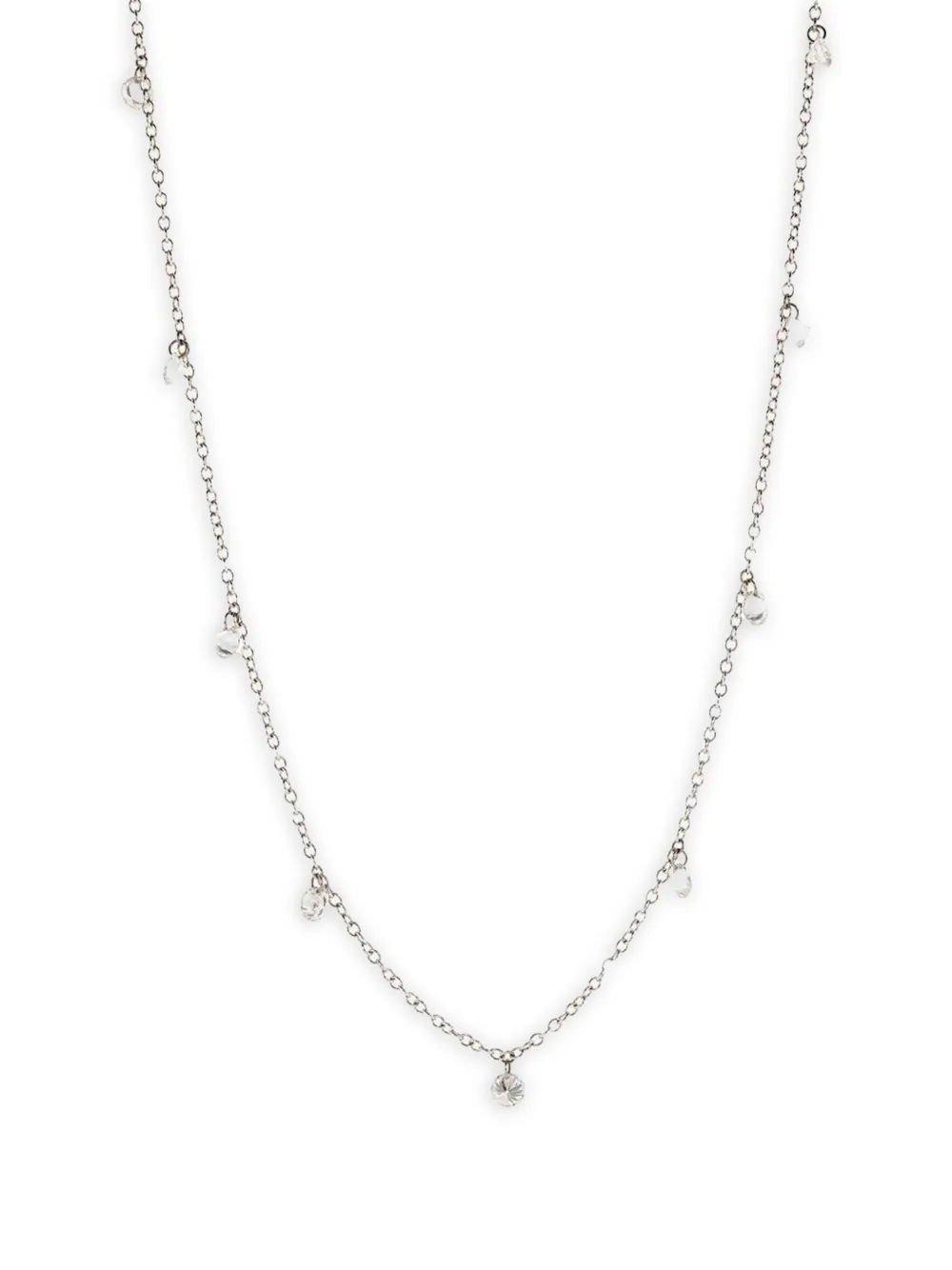  Baggins 18k White Gold Floating Diamonds Necklace   Silber 