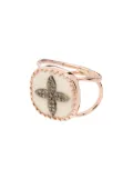 Pascale Monvoisin 9kt rose gold Bowie No 2 diamond cross ring - Pink