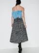 Richard Quinn feather bodice polka dot dress