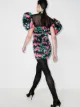 Richard Quinn floral-print puff-sleeve dress
