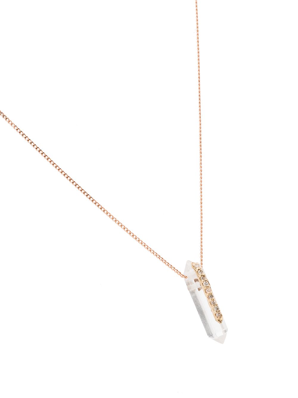 фото Pascale monvoisin 9kt two-tone crystal pendant necklace