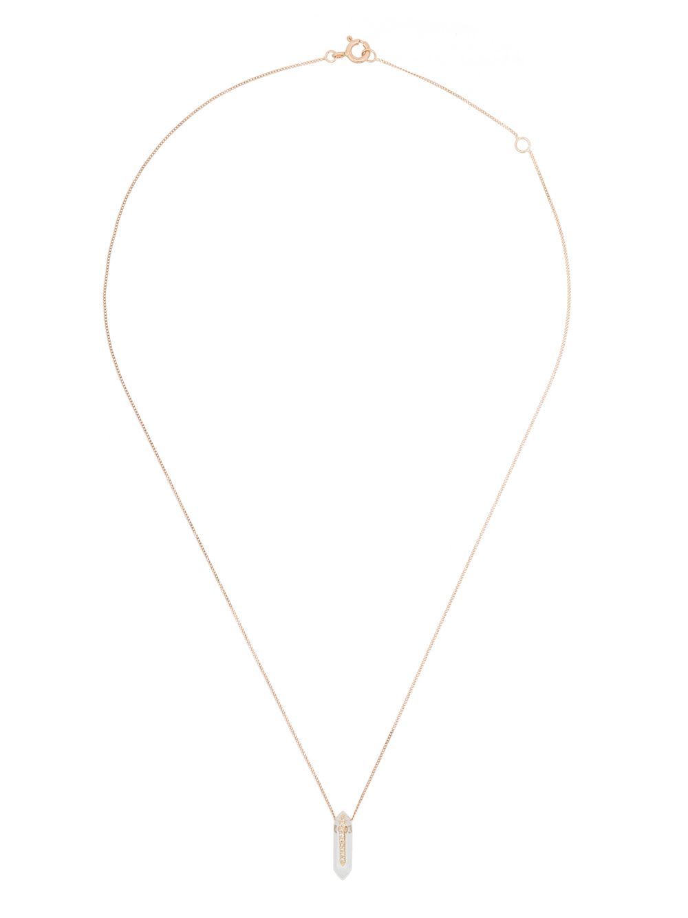 фото Pascale monvoisin 9kt two-tone crystal pendant necklace