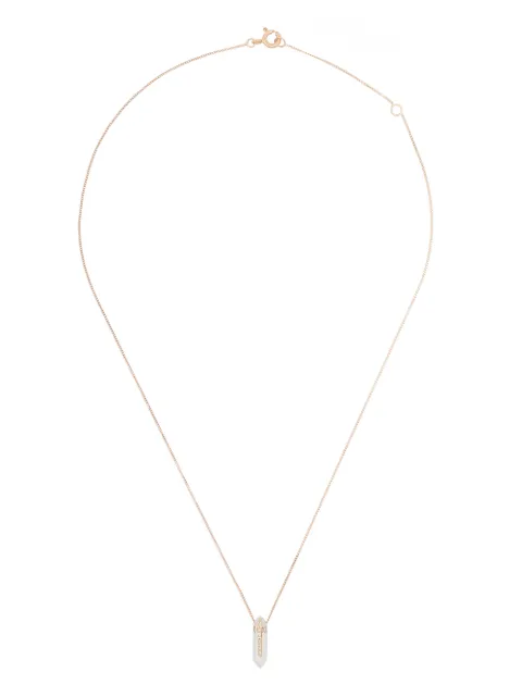 Pascale Monvoisin 9kt two-tone crystal pendant necklace