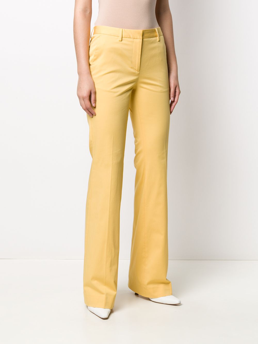 фото Brag-wette mid-rise flared trousers