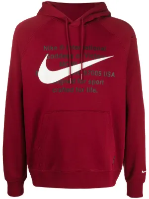 red nike zip up hoodie