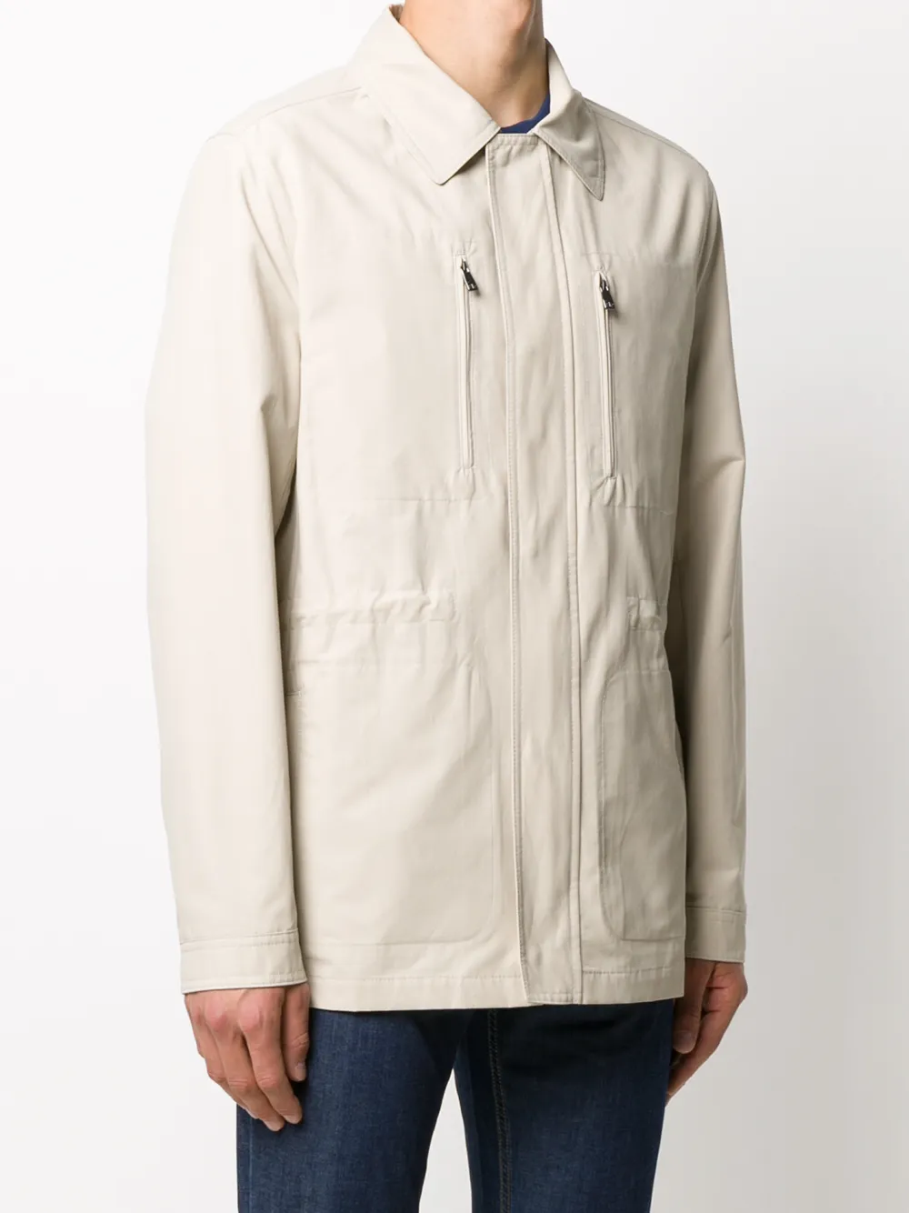  Corneliani Leichte Utility Jacke   Nude 