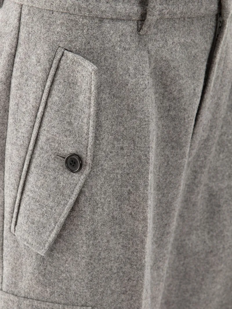 JW Anderson double hem cargo trousers grey | MODES