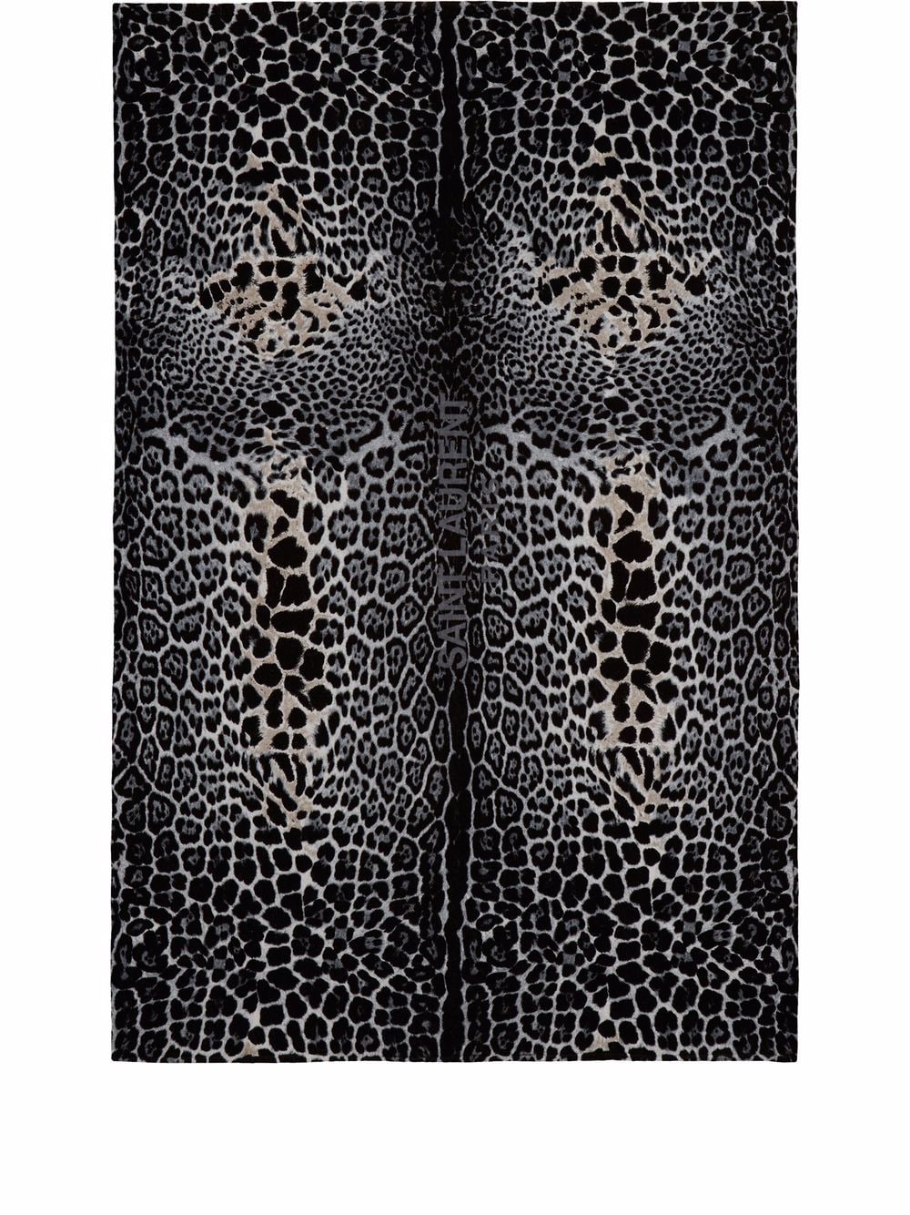 Image 1 of Saint Laurent leopard-print-logo towel