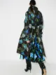 Richard Quinn floral print satin trench coat