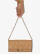 Fendi logo-embossed leather clutch