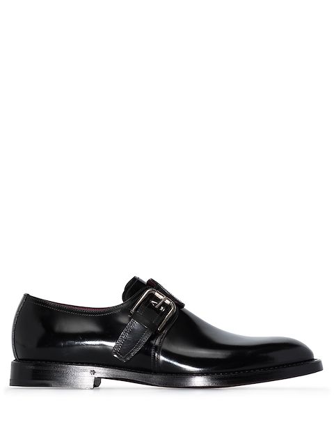 Dolce & Gabbana brushed leather monk shoes
