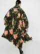 Richard Quinn oversized floral polka-dot print coat